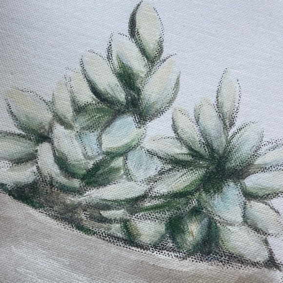 MAGNOLIA HOME BY JOANNA GAINES FRAMELESS HAND PAINTED PLANT CANVAS NEW - Picture 4 of 11